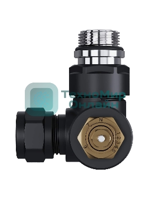 Набор термостатический трехосевой Royal Thermo Design Pro 15мм М30х1,5 черный