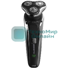 Электробритва PMR 0307RС wet&dry PRO 5 blades+ электрическая (Polaris), черный/хром