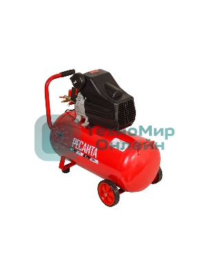 Компрессор поршневой Ресанта КП-50/300М масляный 300л/мин 50л 2000Вт красный/черный