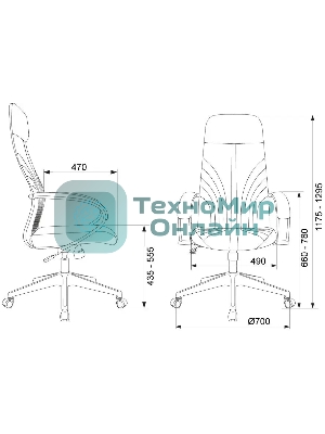 Кресло Бюрократ CH-610 Fabric Light-28 серо-голубой, ткань