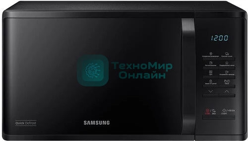 Микроволновая печь Samsung MS23K3513AK черный, 23 л, 800 Вт, переключатели - кнопки
