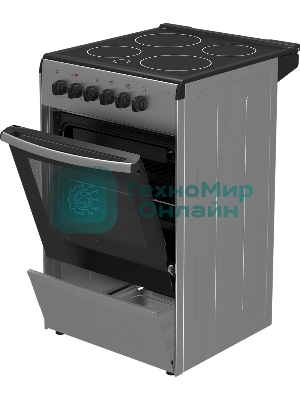 Плита электрическая Darina 1B EC 341 606 silver серебристый/черный, конфорок 4 шт, духовка 50 л, 50 см x 85 см x 56 см