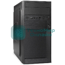 Компьютерный корпус Minitower ExeGate BAA-105-01-UNS400 (mATX, БП UNS400 с вент. 12см, 2*USB, аудио, черный)