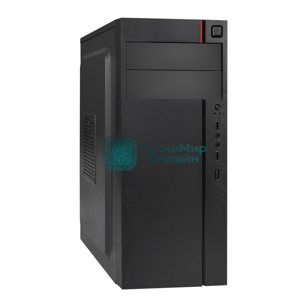 Компьютерный корпус Miditower ExeGate AA-440-AA350 (ATX, AA350 8 см, 2*USB, аудио)