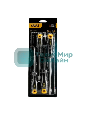 Набор отверток Deli DL620004 4шт SL5x100 + SL6x150 + PH1x100 + PH2x150