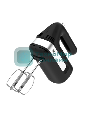 Миксер BQ MX421 черный. Мощность:150 Вт, 5 скоростей работы, скорость вращения до 1400 об,мин