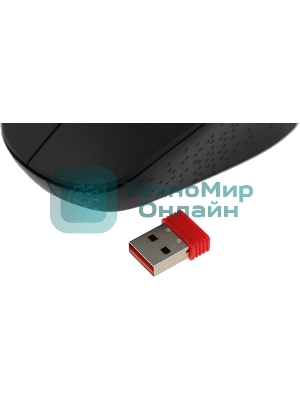 Мышь беспроводная Defender Auris MB-027 черный, 1600 dpi, радиоканал, USB, кнопки - 4