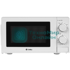 Микроволновая печь Delta DL-84L20 белый, 20 л, 700 Вт, переключатели - поворотный механизм