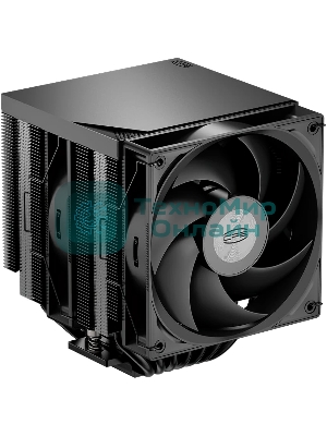 Кулер для процессора PCCooler RT720 TC BK (270W, 4-pin PWM, 157.5mm, Al/Cu, 7x6mm, 2x120mm, 73.32CFM, 34.9dBA, 2200RPM, S: 1851/1700/1200/115X, AM5/AM4, black)