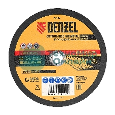Круг отрезной по металлу Denzel 230 х 2,0 х 22,2 мм, A36TBF