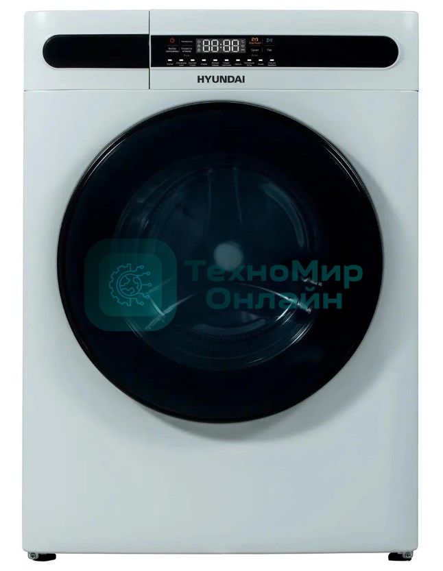 Стирально-сушильная машина Hyundai WMD8413 белый, загр. фронтальная макс.: 8 кг 1400 об/мин класс: А++