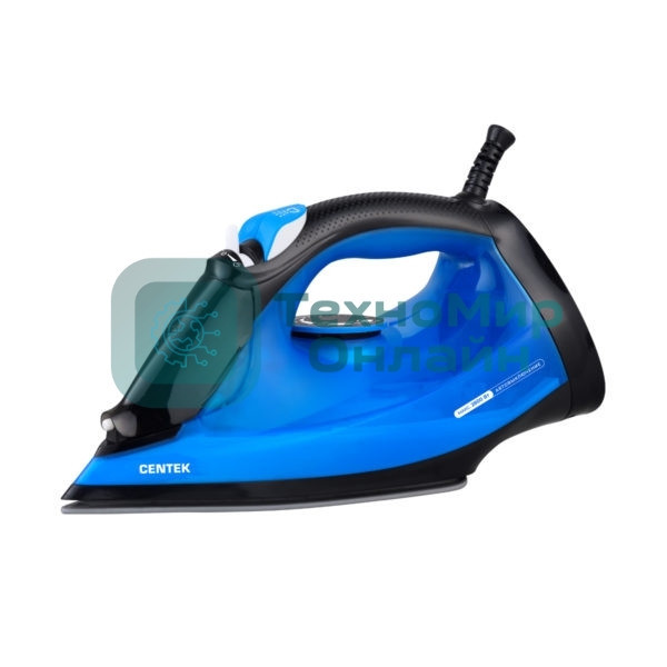 Утюг Centek CT-3301 синий, 2800 Вт, 60 г/мин, 195 г/мин, 600 мл
