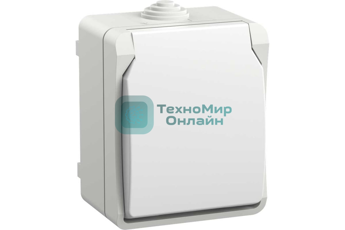 Розетка IEK ERS12-K01-16-54-DC ОП Форс РСб20-3-ФБ 16А IP54 с заземл. защ. шторки белый