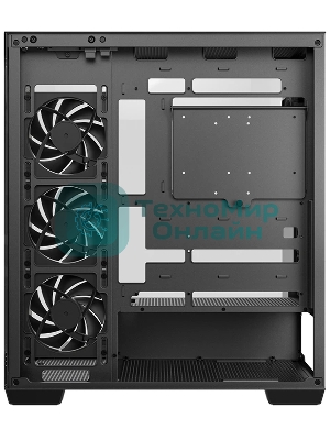 Компьютерный корпус Deepcool CG580 4F V2 без БП, боковое окно (панорама), 4x120мм ARGB PWM вентилятора, черный, ATX (R-CG580-BKADA4-G-2)