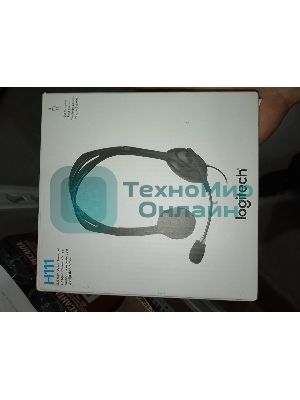 (Поврежденный товар) Гарнитура Logitech Headset H111 Stereo grey (1 x 3.5мм, кабель 1.8м) (981-000588_(Поврежденный товар) 005152)