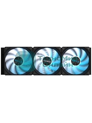 Жидкостная система охлаждения Gigabyte Eagle 360 ARGB черный, алюминий/медь, 2000 об/мин, 37.6 дБ, 4 pin