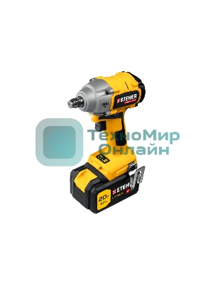 Гайковерт STEHER 20В бесщеточный, 1 АКБ (4А·ч), в кейсе. CWB-300-1