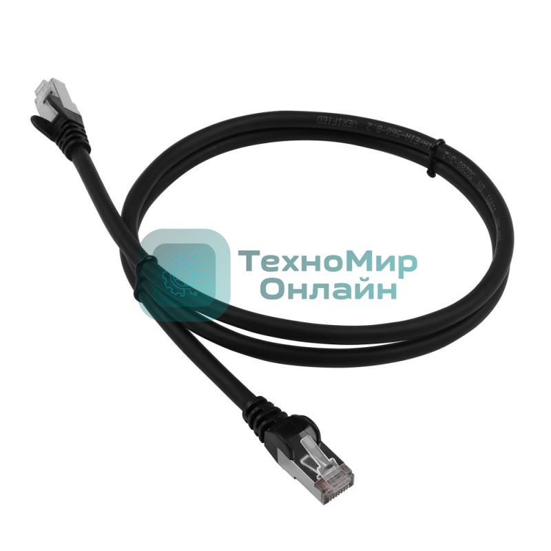 Патч-корд LANMASTER LAN-PC45/S6-2.0-BK FTP вилка RJ-45-вилка RJ-45 Cat.6 2м черный LSZH (уп.:1шт)