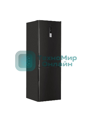 Холодильник Maunfeld MFF185NFSB10 черная нержавеющая сталь двухкамерный инвертор 240/100л морозилка снизу, No Frost