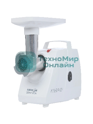 Мясорубка электрическая Аксион М34.01 белый, 1500 Вт, 1.7 кг/мин, защита от перегрузки, насадки - 5