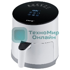 Аэрофритюрница Steba HF 1000 белый/чёрный, 1500 Вт, 3.5 л, 0.5 кг, съёмная чаша, антипригарное покрытие, таймер
