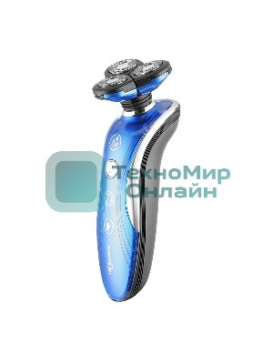 Электробритва Centek CT-2170 (синий) ротор 3D, влажное бритье, 3 плав.головки, 2-ные лезвия, до 50 мин раб
