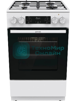 Плита комбинированная Gorenje GK5C60WJ белый, конфорок 4 газовых, духовка 62 л, 50 см x 85 см x 59.4 см