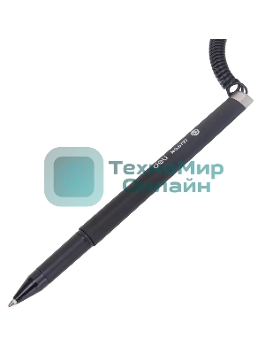 Ручка гелевая Deli E6797black черный, d=0.7мм, черные чернила, на подставке, линия 0.55мм