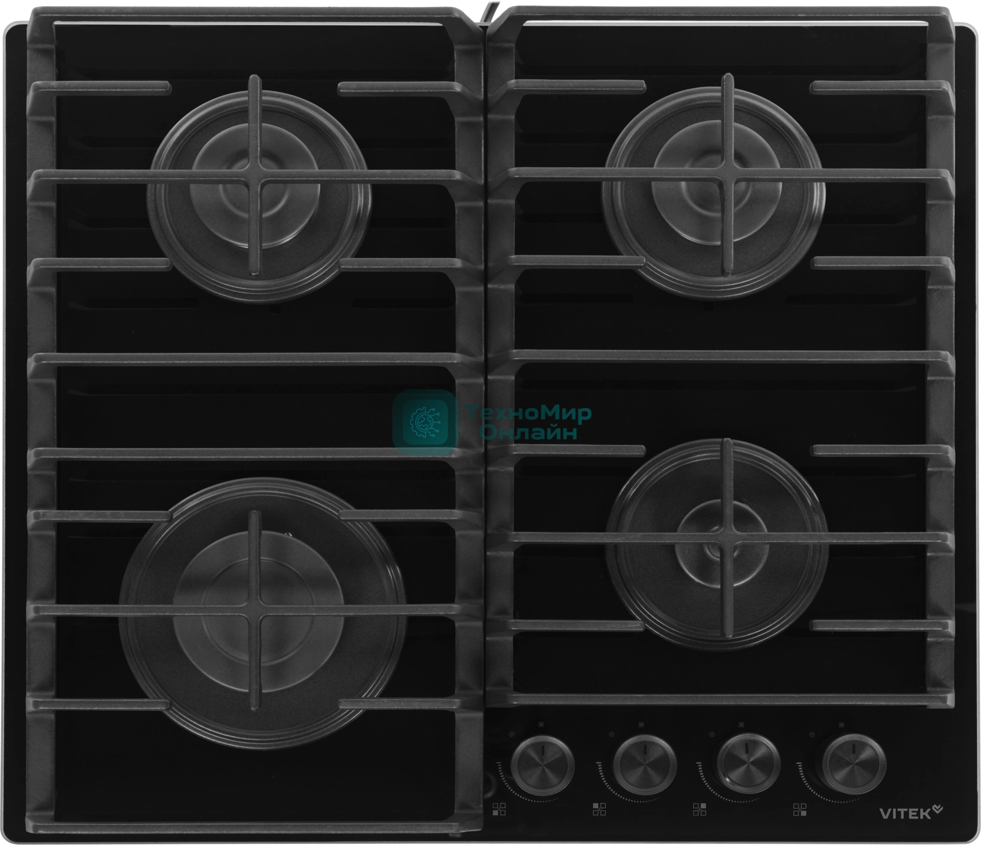 Газовая варочная панель Vitek VGH 6420 BG стекло черное