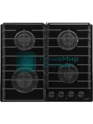 Газовая варочная панель Vitek VGH 6420 BG стекло черное