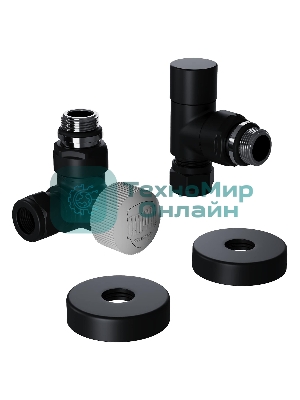 Набор термостатический трехосевой Royal Thermo Design Pro 15мм М30х1,5 черный