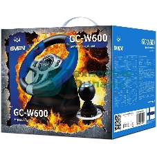 Руль черный SVEN GC-W600 (виброотдача, педали, джойстик, 12 кн., USB)