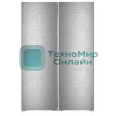 Холодильник Liebherr Комбинация XRFsd 5220-22 001 (SFNsdd 5227-22 001 + SRsdd 5220-22 001) нержавеющая сталь двухкамерный 398/271л морозилка сбоку, No Frost, Side by Side