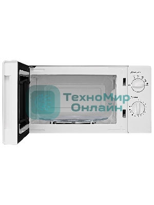 Микроволновая печь BBK 20MWS-777M/W белый, 20 л, 700 Вт, переключатели- поворотный механизм