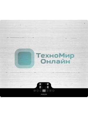 Индукционная варочная панель Hyundai HHI 6772 GR независимая, серебристый