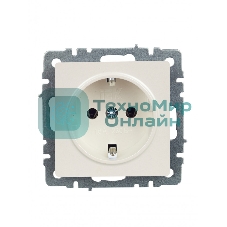 Розетка 1-местная IEK BRITE 16А РС11-1-0-БрЖ с заземлением, без защитных шторок, 16А, жемчуг