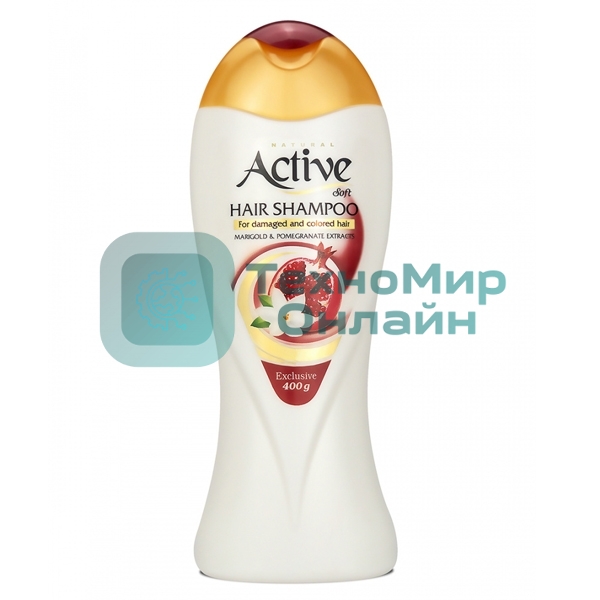 Шампунь Active для окрашенных волос Экстракт граната и календулы NATURAL, 400 мл (512102003)