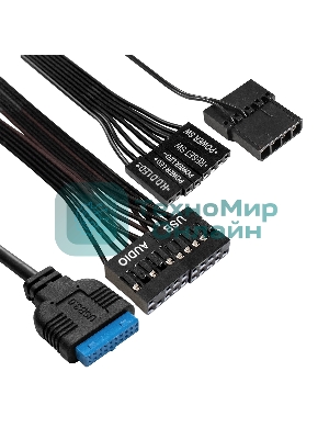 Компьютерный корпус Minitower ExeGate mEVO-7805-XP500 (mATX, БП XP500 с вент. 12см, 2*USB+1*USB 3.0, аудио, черный, с 2*RGb подсветкой)