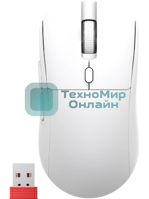 Мышь беспроводная/проводная Defender Stone GM-551 белый, 7200 dpi, радиоканал, Bluetooth, USB, кнопки - 7