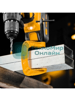 Струбцина Denzel G-образная, усиленная, 50 мм