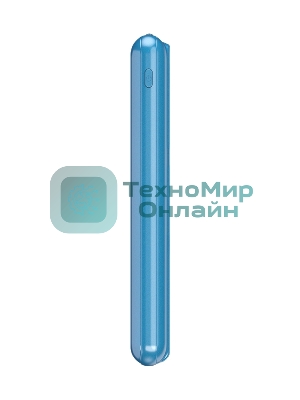 Портативный аккумулятор Maxvi PB10-11 10000 мАч blue 3A, встроенные кабели USB A/Type-C/Lightning