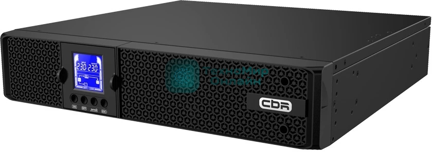Источник бесперебойного питания CBR ESN-1KRT-8I-LCHERSC Online 1000VA/1000W RT 8 x C13, LCD, HID-USB, RS232, EPO, SNMP slot