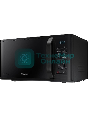 Микроволновая печь Samsung MG23K3515AK/BW черный, 23 л, 800 Вт, переключатели - кнопки, поворотный механизм