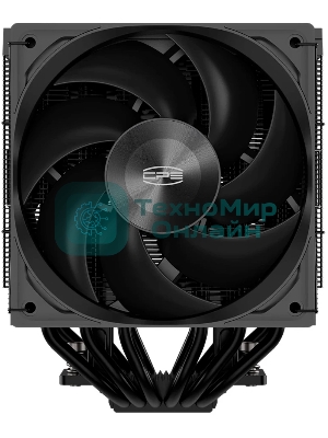 Кулер для процессора PCCooler RZ620Pro TC BK (265W, 4-pin PWM, 160mm, Al/Cu, 6x6mm, 2x120mm, 80CFM, 36.2dBA, 2400RPM, S: 1851/1700/1200/115X, AM5/AM4, black)