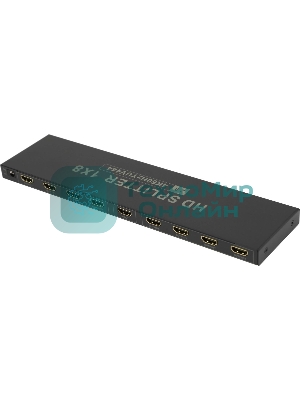 Сплиттер аудио-видео Premier 5-872-8V2 HDMI (f)/8xHDMI (f) черный