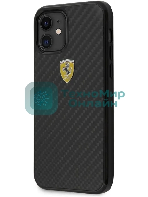 Чехол (клип-кейс) для Apple iPhone 12 mini Ferrari черный (FERCAHCP12SBK)