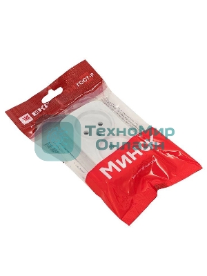 Розетка EKF EGR10-102-10 2-я, б/з, 10А, ОП Basic Минск белый