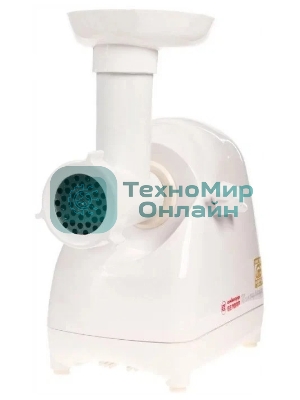 Мясорубка электрическая Белвар Помощница КЭМ-П2У 304-02 белый, 1800 Вт, 0.4 кг/мин, реверс, защита от перегрузки, насадки - 5