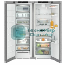 Холодильник Liebherr Комбинация XRFsd 5220-22 001 (SFNsdd 5227-22 001 + SRsdd 5220-22 001) нержавеющая сталь двухкамерный 398/271л морозилка сбоку, No Frost, Side by Side