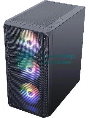 Компьютерный корпус Accord 3602 черный без БП ATX 2xUSB3.0 1xUSB3.1 audio bott PSU